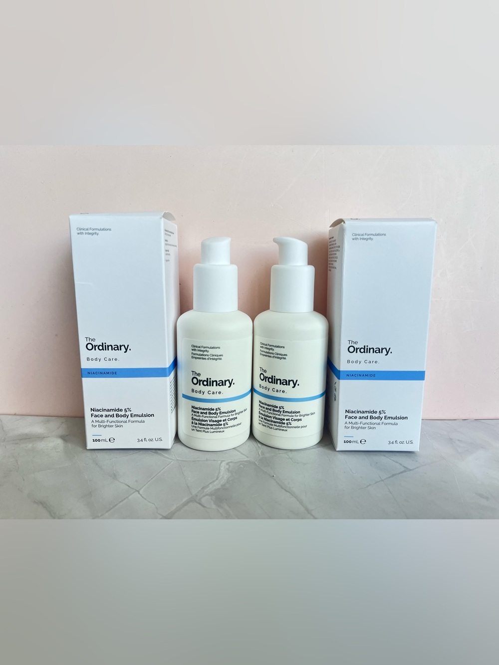 2 PCS The Ordinary Niacinamide 5% Face and Body Emulsion 100ml